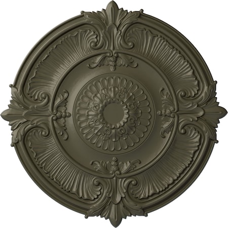 Ekena Millwork Attica Acanthus Leaf Ceiling Medallion (Canopies up to 4 5/8"), 53 1/2"OD x 3 1/2"P, Witch Hazel CM53ATWHF